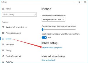 mouse cursor disappeared windows 10