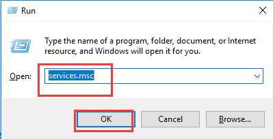 services msc run window
