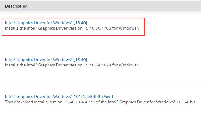 intel graphics driver windows 10 64 bit
