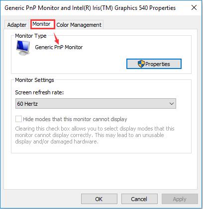 what is a generic pnp monitor windows 7