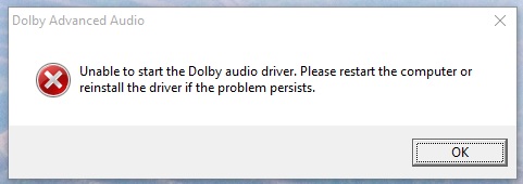 change dolby advanced audio driver