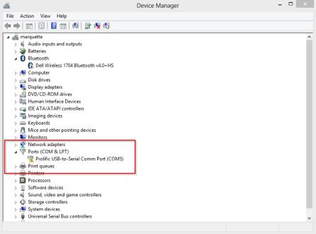 prolific usb to serial comm port driver for windows 10
