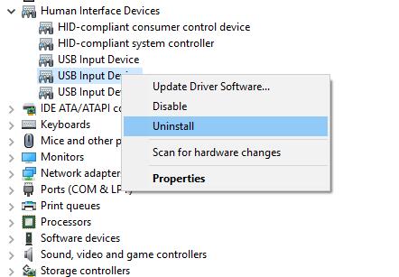 usb input device driver download windows 10