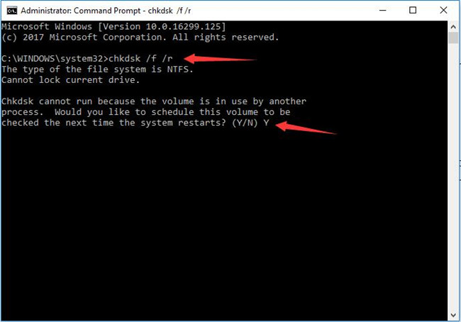 windows 10 startup repair command prompt chkdsk