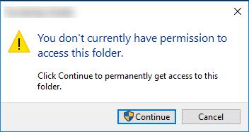 windows cannot access you do not have permission