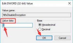encrypt contents to secure data is greyed out