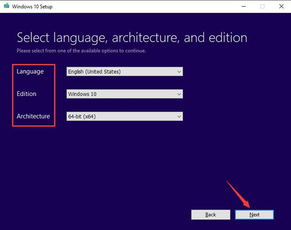 select language architecture and edition