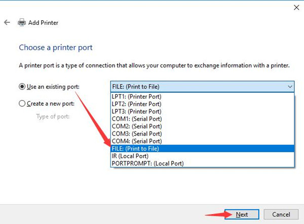 using an existing port