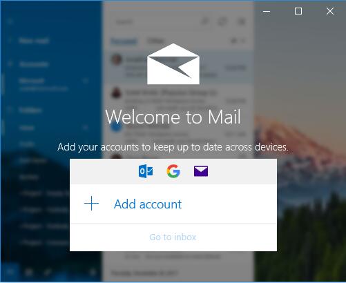 added my email to windows 10 mail app and inbox wont update
