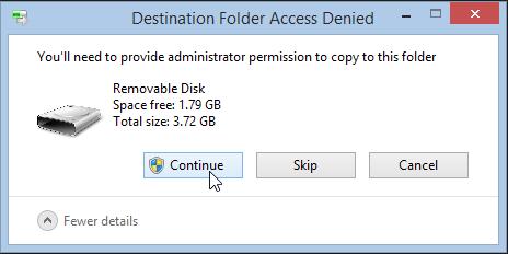 idrive there is no permission to backup the file