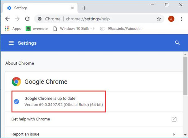 Chrome linux check for updates
