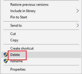 delete folders in download