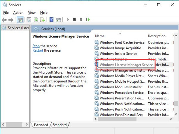 windows license manager service