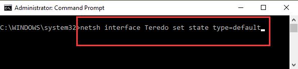 enable teredo in command prompt