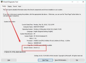 directx diagnostic tool windows 10 download